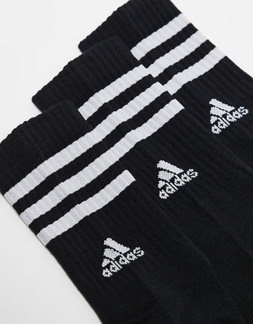 CALZINI ADIDAS NERI STRISCE BIANCHE